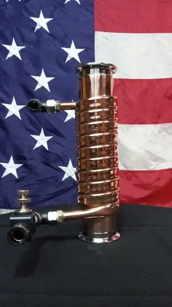 External-coil dephlegmator by Ozark Still Works